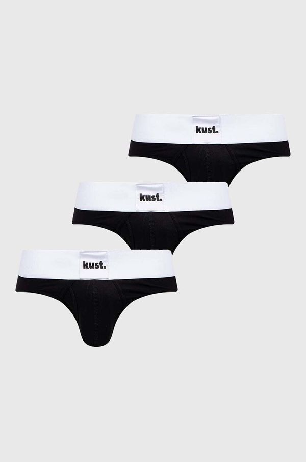 kust. Pamučne slip gaćice kust. 3-pack boja: crna