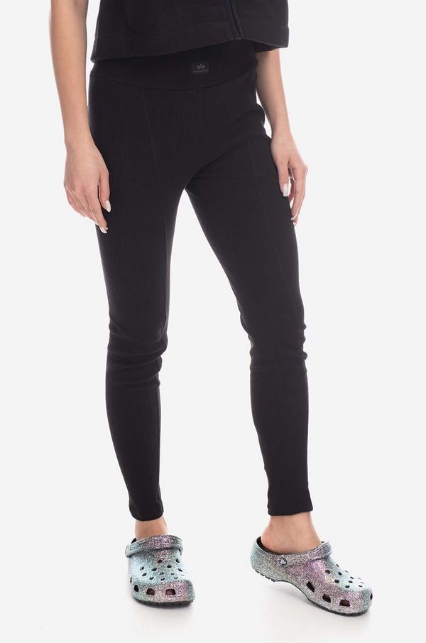 Alpha Industries Pamučne tajice Alpha Industries boja: crna, glatki materijal, 136050.03-black