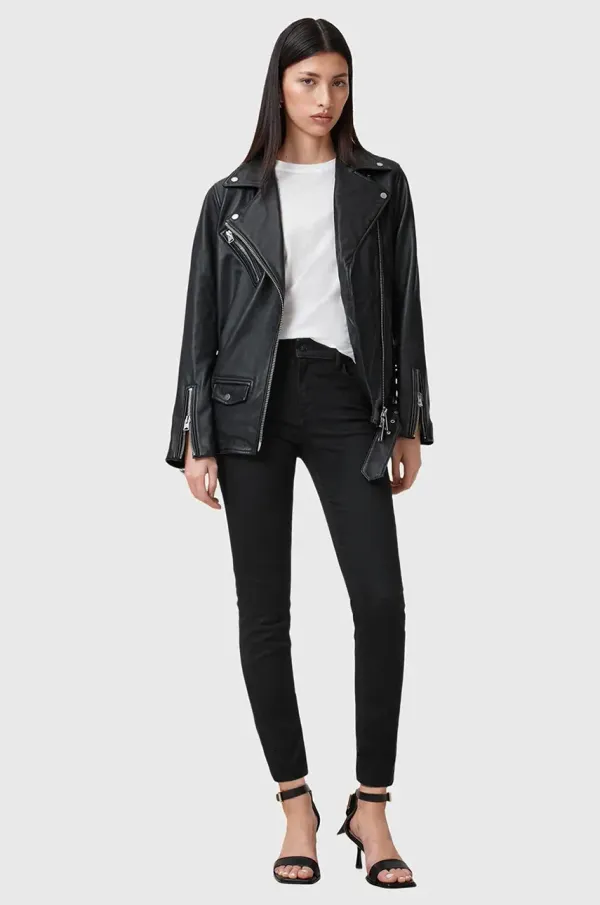 AllSaints Pamučne traperice AllSaints MILLER za žene, srednje visoki struk, W082EC