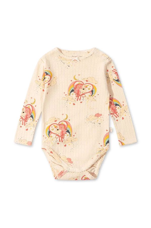 Konges Sløjd Pamučni bodi za bebe Konges Sløjd MINNIE GLITTER BODY GOTS KS102054