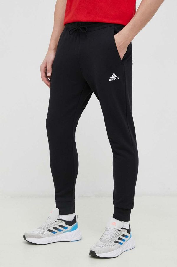 adidas Pamučni donji dio trenirke adidas boja: crna, glatki materijal