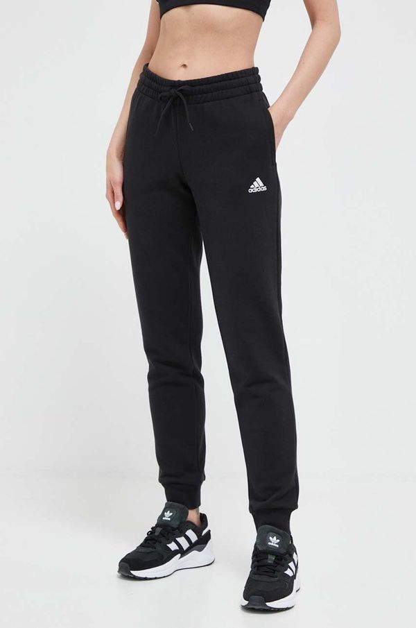 adidas Pamučni donji dio trenirke adidas boja: crna, s tiskom