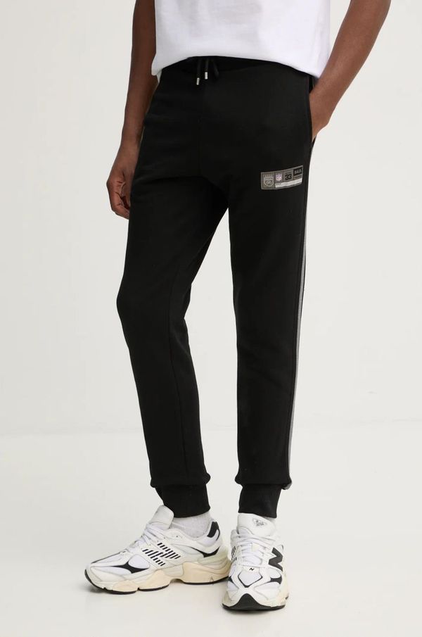 BALR. Pamučni donji dio trenirke BALR. NFL x BALR. boja: crna, s aplikacijom, B1411 1127