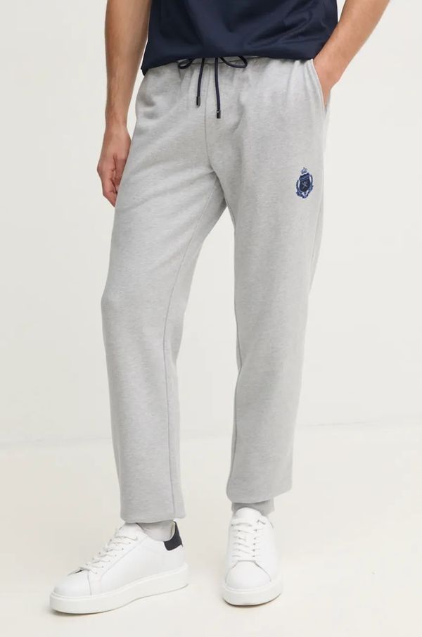 Hackett London Pamučni donji dio trenirke Hackett London boja: siva, s aplikacijom, HM581290