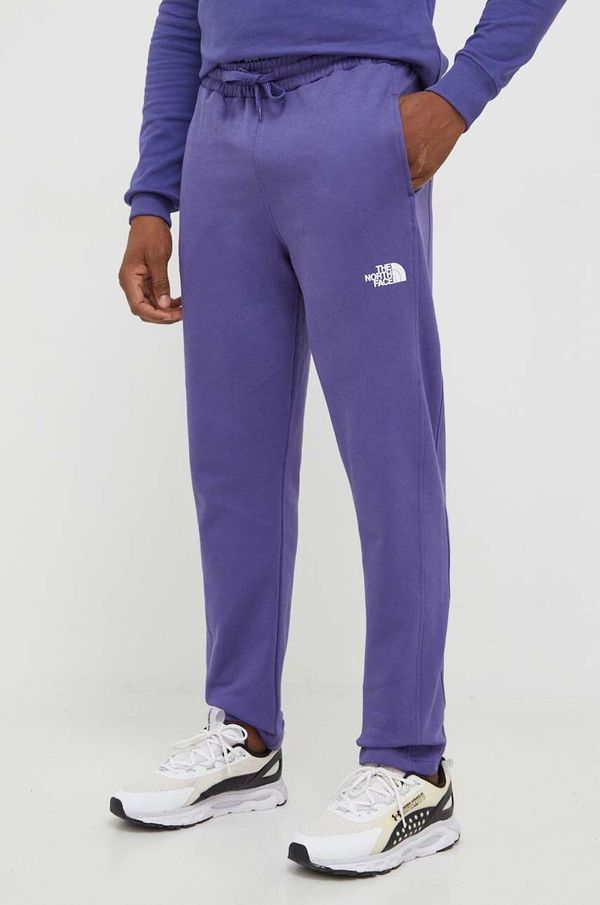 The North Face Pamučni donji dio trenirke The North Face boja: ljubičasta, bez uzorka