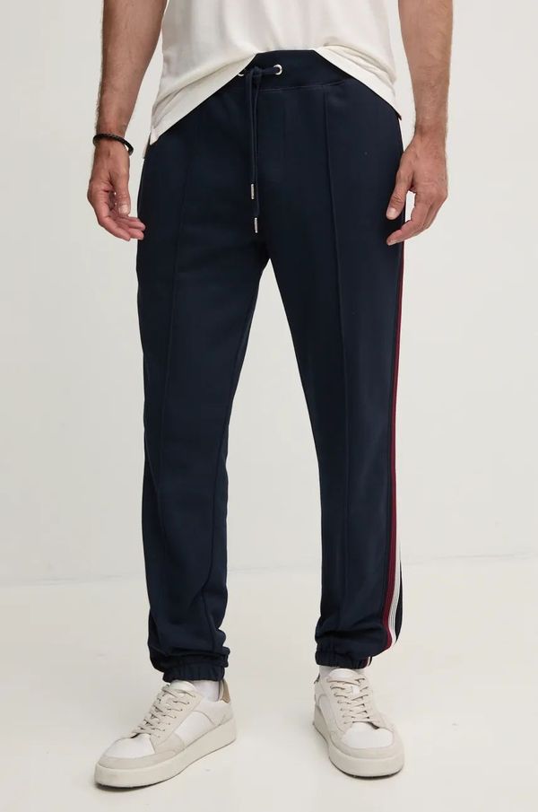 Tommy Hilfiger Pamučni donji dio trenirke Tommy Hilfiger boja: tamno plava, s aplikacijom, MW0MW35548