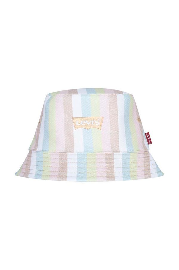 Levi's Pamučni dvostrani šešir za djecu Levi's LAN LEVI'S REVERSIBLE BUCKET C boja: narančasta