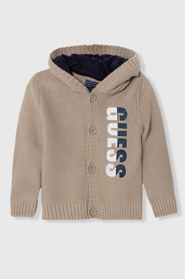 Guess Pamučni kardigan za bebe Guess boja: bež, I4YR00 Z2NN0