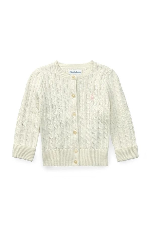 Polo Ralph Lauren Pamučni kardigan za bebe Polo Ralph Lauren boja: bež, lagani, 310543047008