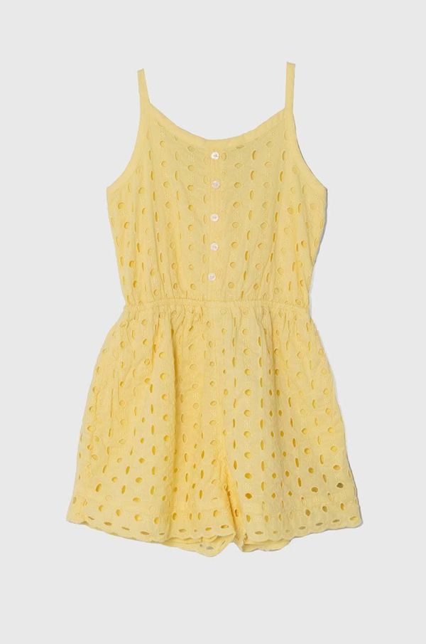 Abercrombie & Fitch Pamučni kominezon Abercrombie & Fitch boja: žuta, pamučni
