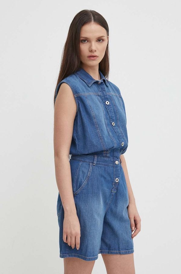 Pepe Jeans Pamučni kominezon Pepe Jeans JESS pamučni, s ovratnikom, PL230488
