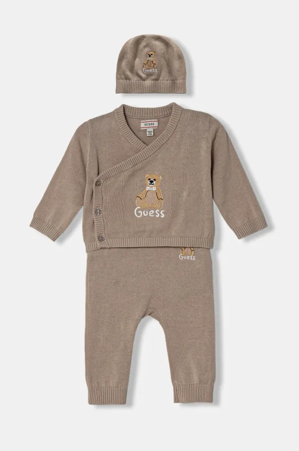 Guess Pamučni komplet za bebe Guess boja: bež, P5RG13 Z3KZ1
