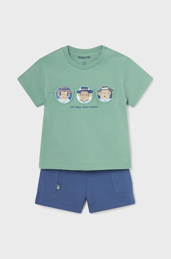 Mayoral Pamučni komplet za bebe Mayoral boja: zelena