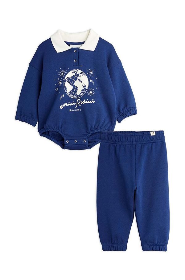Mini Rodini Pamučni komplet za bebe Mini Rodini boja: tamno plava, 2474010560