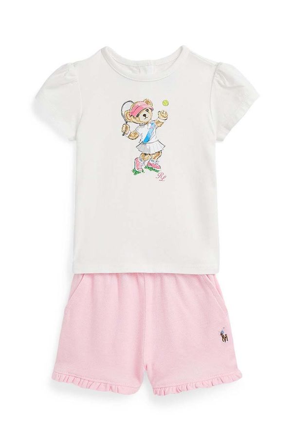 Polo Ralph Lauren Pamučni komplet za bebe Polo Ralph Lauren boja: bijela