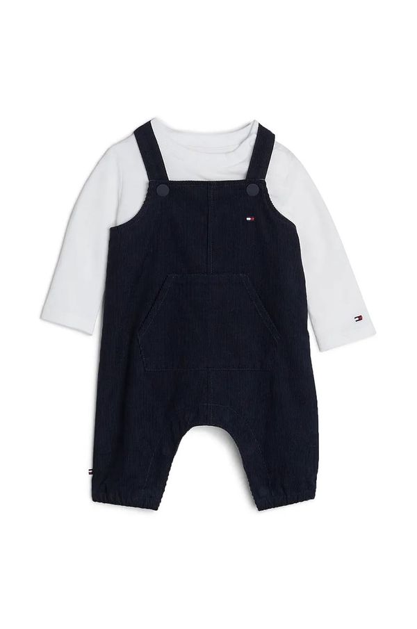 Tommy Hilfiger Pamučni komplet za bebe Tommy Hilfiger boja: crna, KN0KN01920