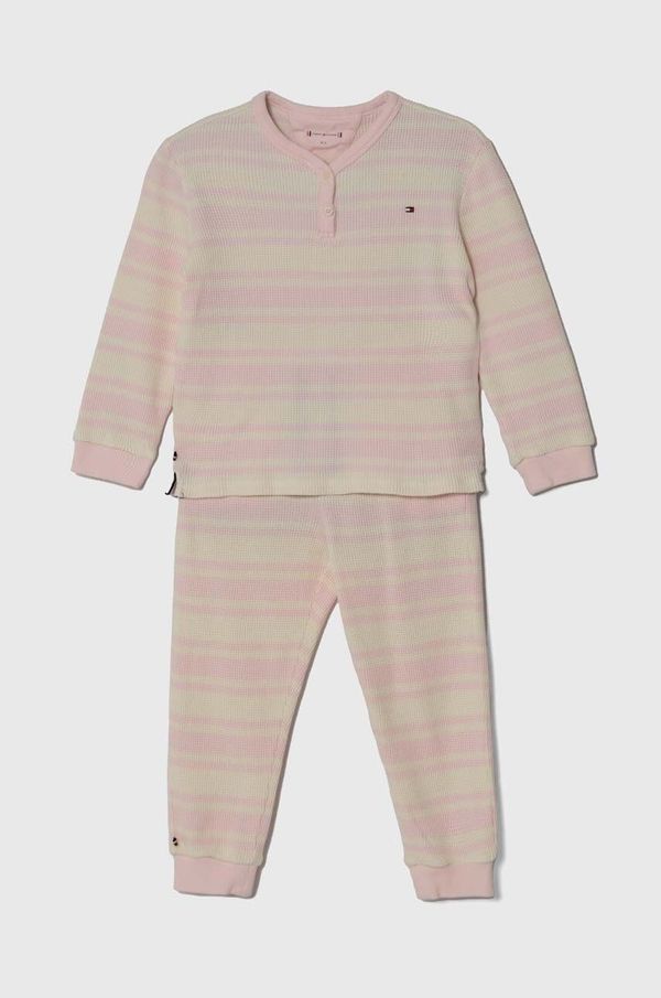 Tommy Hilfiger Pamučni komplet za bebe Tommy Hilfiger boja: ružičasta