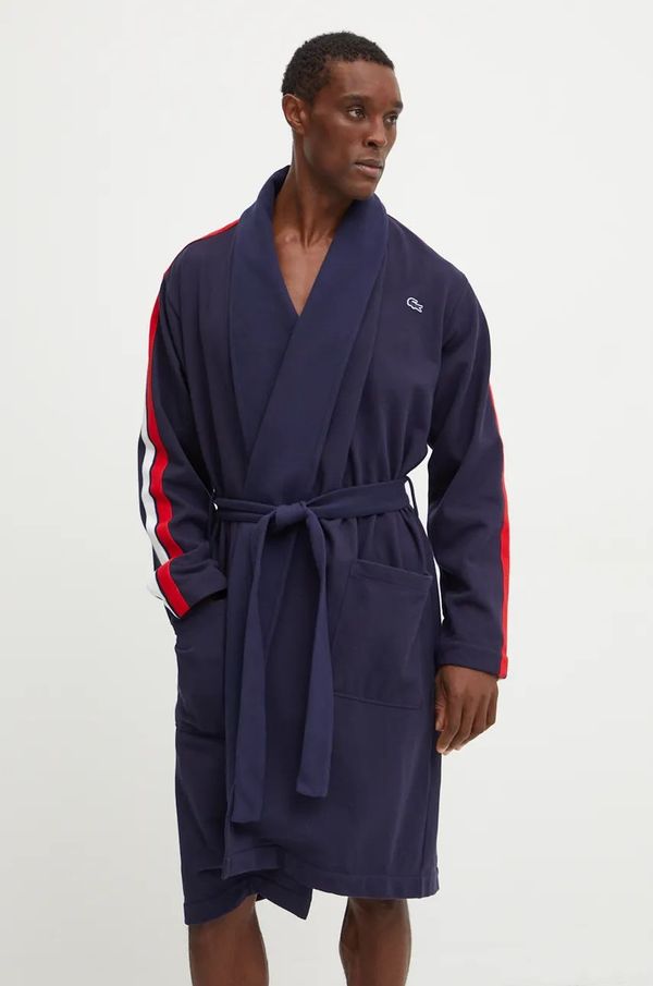 Lacoste Pamučni kućni orgtač Lacoste boja: tamno plava, 4H2165