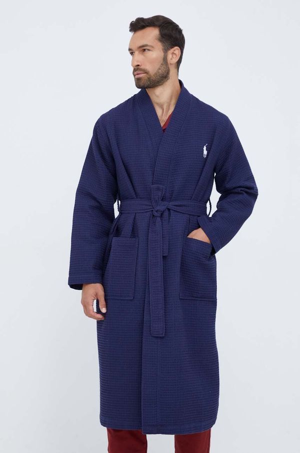 Polo Ralph Lauren Pamučni kućni orgtač Polo Ralph Lauren boja: tamno plava