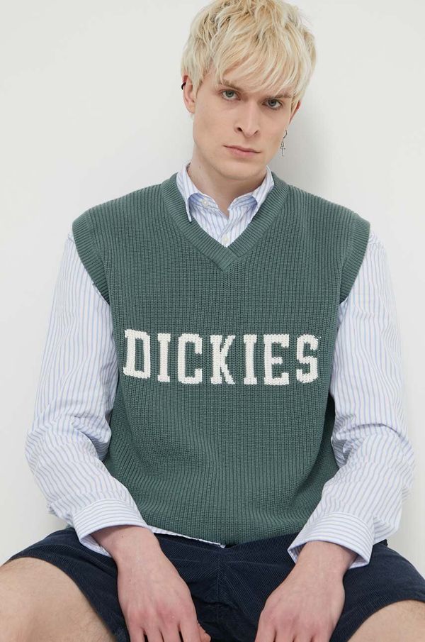 Dickies Pamučni prsluk Dickies MELVERN VEST boja: zelena, DK0A4YYP