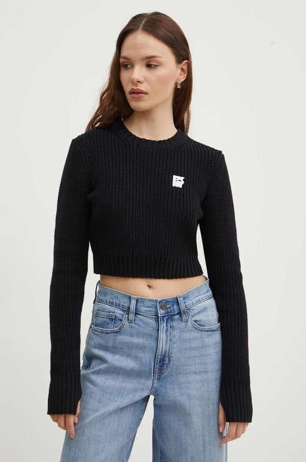 DKNY Pamučni pulover Dkny boja: crna, D2B4A136