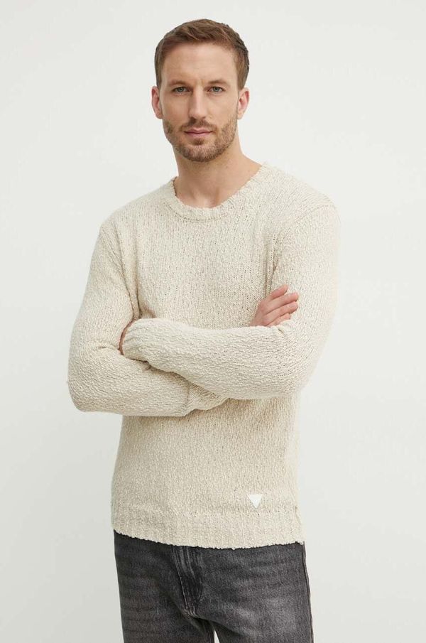 Guess Pamučni pulover Guess DEVEN boja: bež, lagani, M4YR28 Z3GD0