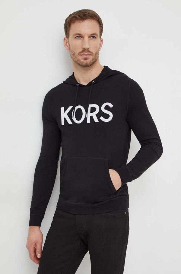 Michael Kors Pamučni pulover Michael Kors boja: crna, lagani