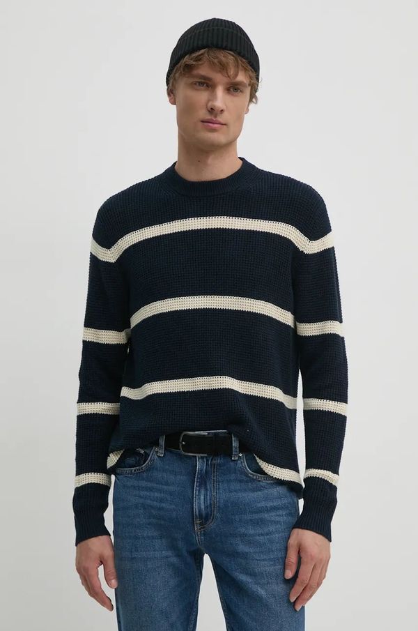 Pepe Jeans Pamučni pulover Pepe Jeans CAIRO boja: tamno plava, lagani, PM702444