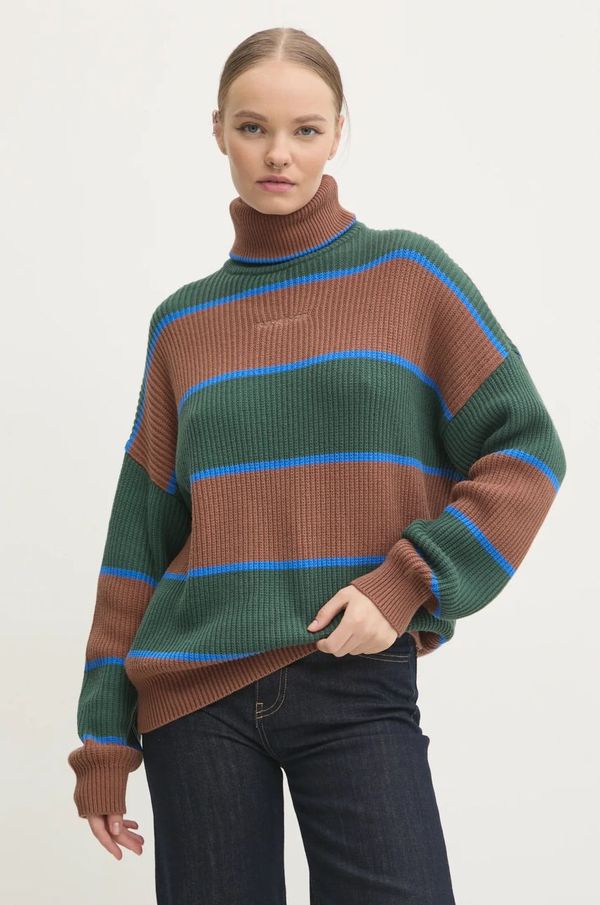 Quiksilver Pamučni pulover Quiksilver Turtle topli, s dolčevitom, EQYSW03317
