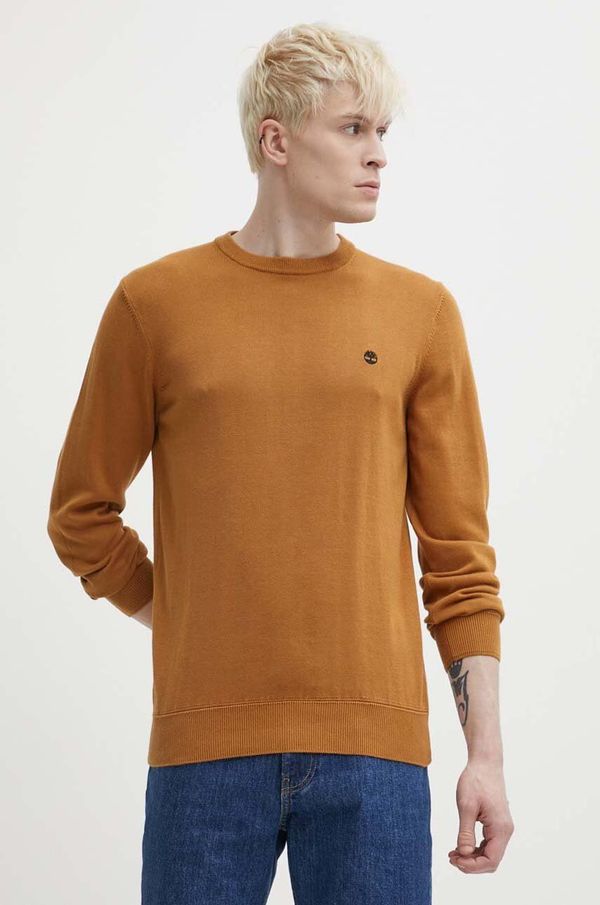 Timberland Pamučni pulover Timberland boja: smeđa, lagani, TB0A2BMMP471