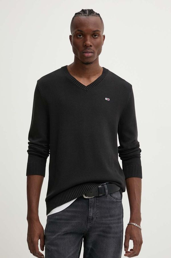 Tommy Jeans Pamučni pulover Tommy Jeans boja: crna, DM0DM19429