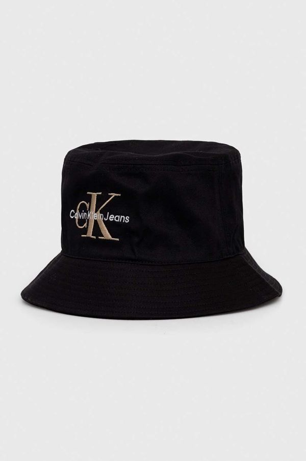 Calvin Klein Jeans Pamučni šešir Calvin Klein Jeans boja: crna, pamučni, K50K510788