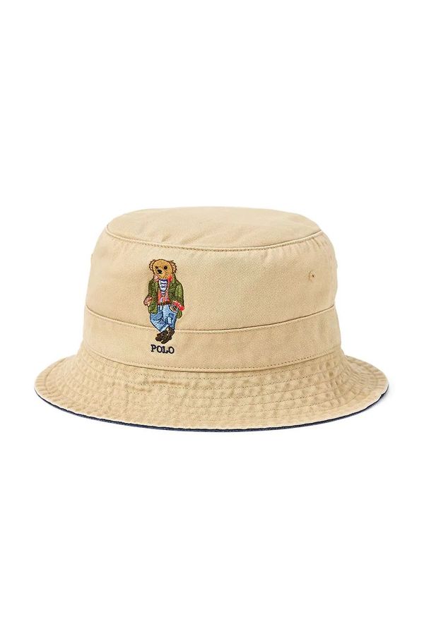 Polo Ralph Lauren Pamučni šešir Polo Ralph Lauren boja: bež, pamučni, 710957163