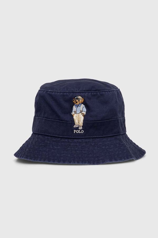 Polo Ralph Lauren Pamučni šešir Polo Ralph Lauren boja: tamno plava, pamučni, 710941905