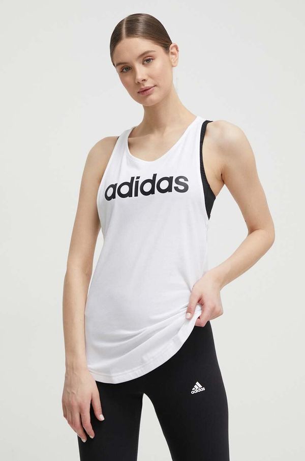 adidas Pamučni top adidas GL0567 boja: bijela