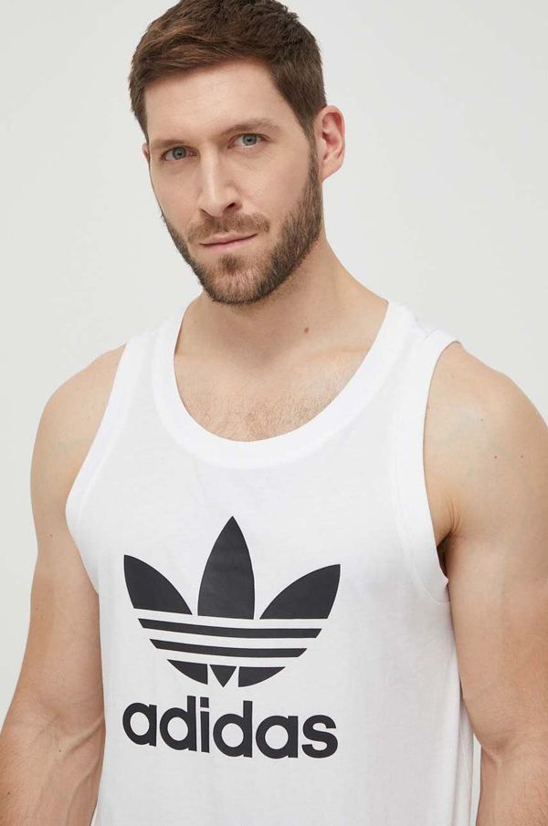 adidas Originals Pamučni top adidas Originals Adicolor Classics Trefoil Tank Top boja: bijela, IA4808-white
