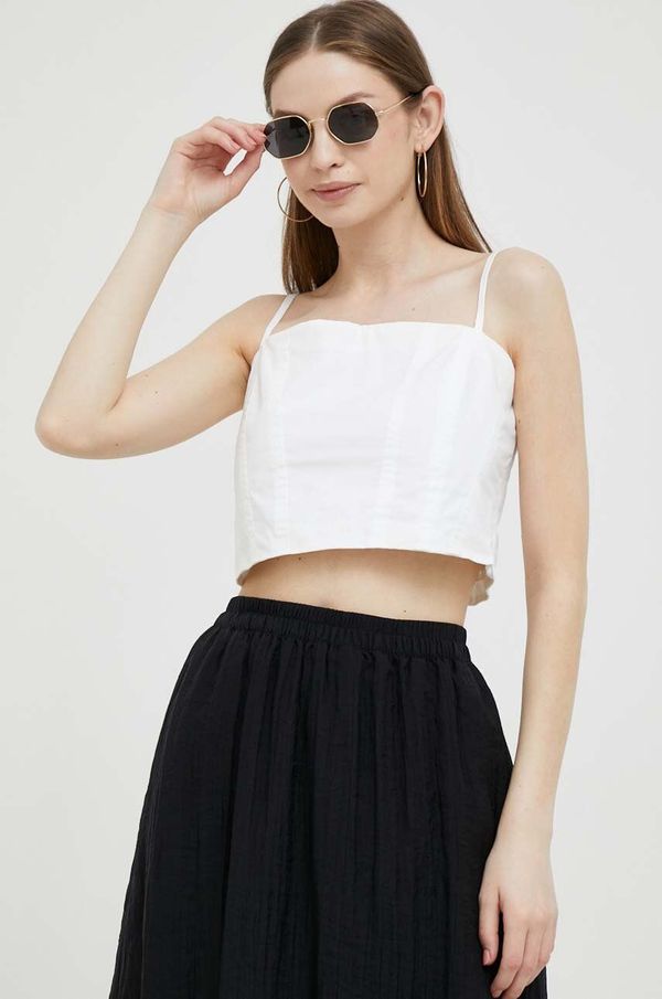 DKNY Pamučni top Dkny boja: bijela