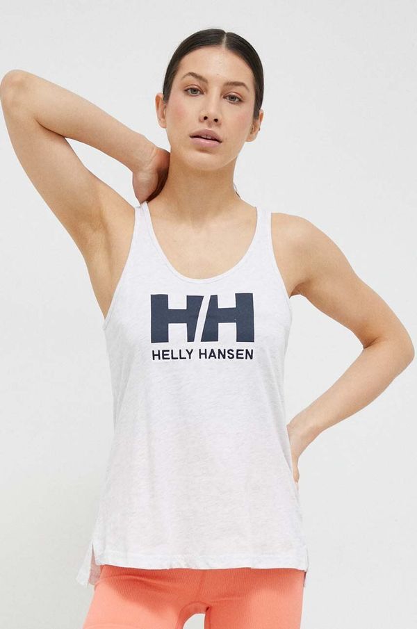 Helly Hansen Pamučni top Helly Hansen boja: bijela, 33838-002