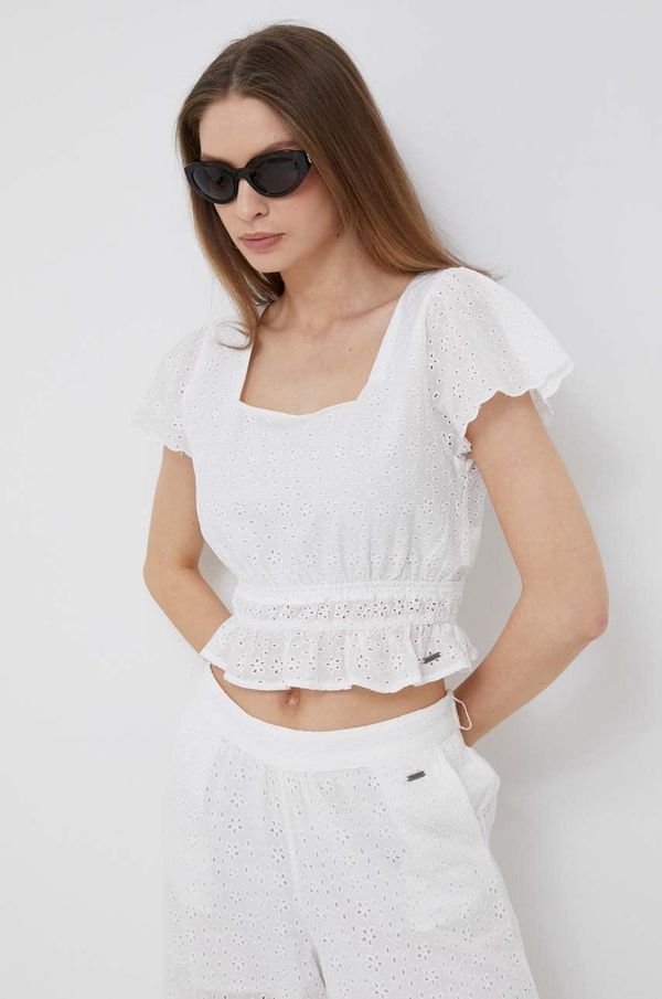 Pepe Jeans Pamučni top Pepe Jeans Artemis boja: bijela