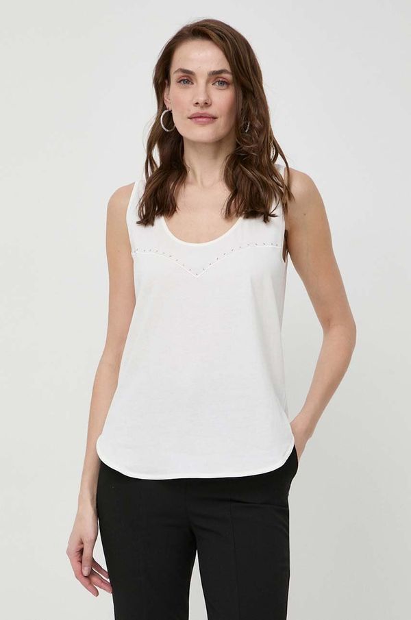 Pinko Pamučni top Pinko boja: bež, 103729 A1XR
