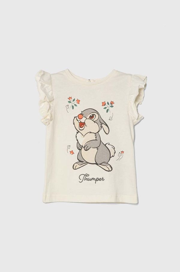Zippy Pamučni top za bebe zippy x Disney boja: bež