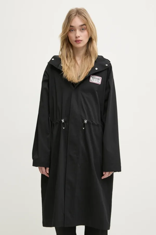 Moschino Jeans Parka Moschino Jeans za žene, boja: crna, za prijelazno razdoblje, 0609 3224