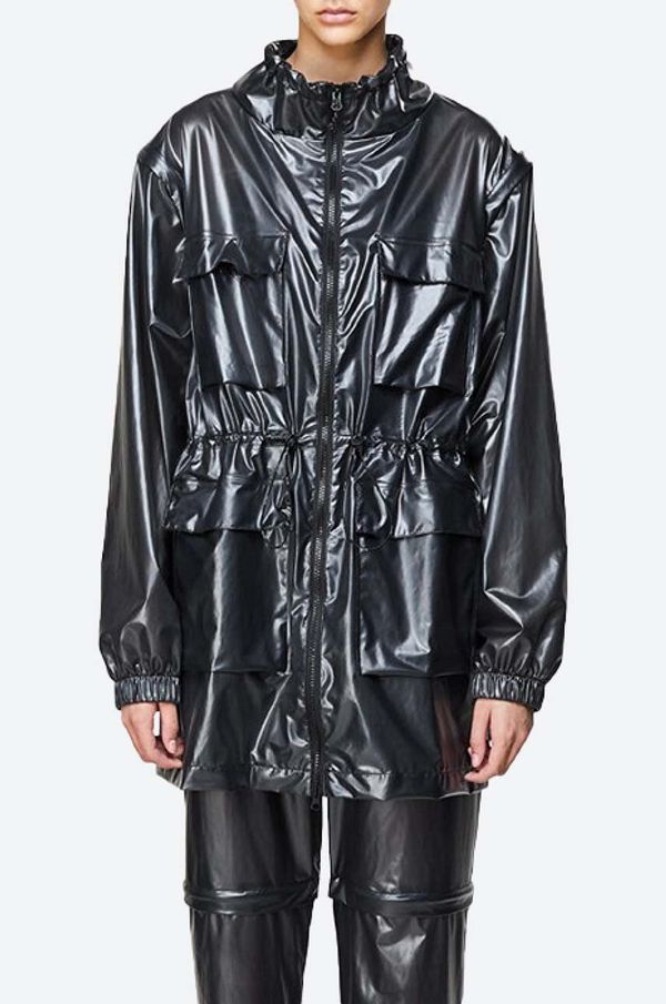 Rains Parka za kišu Rains Zip Off Ultralight boja: crna, za prijelazno razdoblje, 1846.SHADOWBLACK-SHADOW.BLA