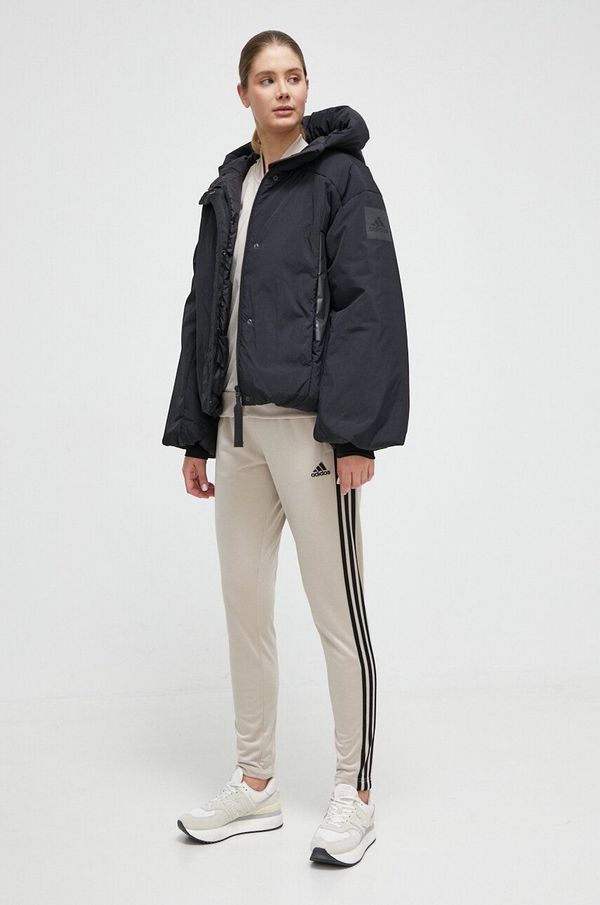 adidas Pernata jakna adidas za žene, boja: crna, za zimu, oversize