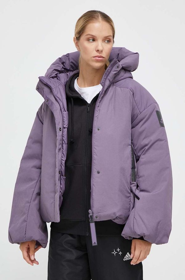 adidas Pernata jakna adidas za žene, boja: ljubičasta, za zimu