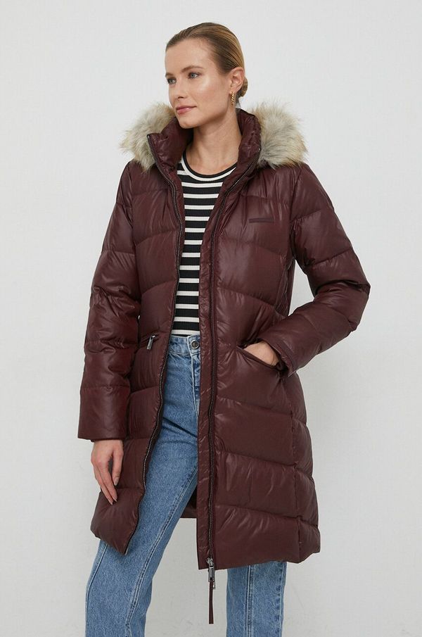 Calvin Klein Pernata jakna Calvin Klein za žene, boja: bordo, za zimu
