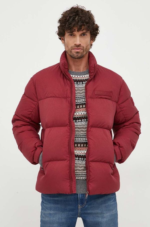 Tommy Hilfiger Pernata jakna Tommy Hilfiger za muškarce, boja: bordo, za zimu