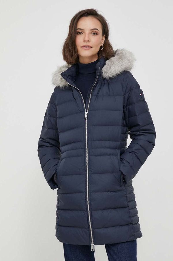 Tommy Hilfiger Pernata jakna Tommy Hilfiger za žene, boja: tamno plava, za zimu