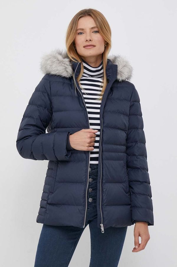 Tommy Hilfiger Pernata jakna Tommy Hilfiger za žene, boja: tamno plava, za zimu