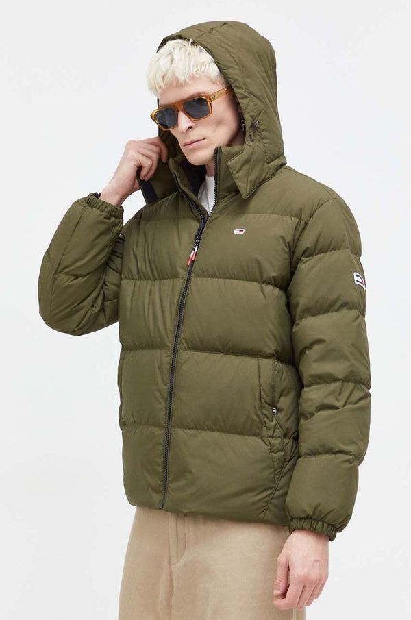 Tommy Jeans Pernata jakna Tommy Jeans za muškarce, boja: zelena, za zimu